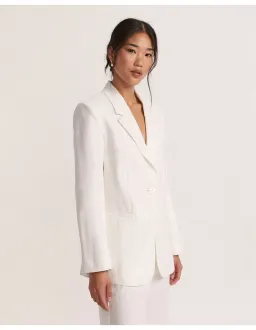 Saba Lila Linen Jacket White Size AU 8 for rent on The Volte - image 3