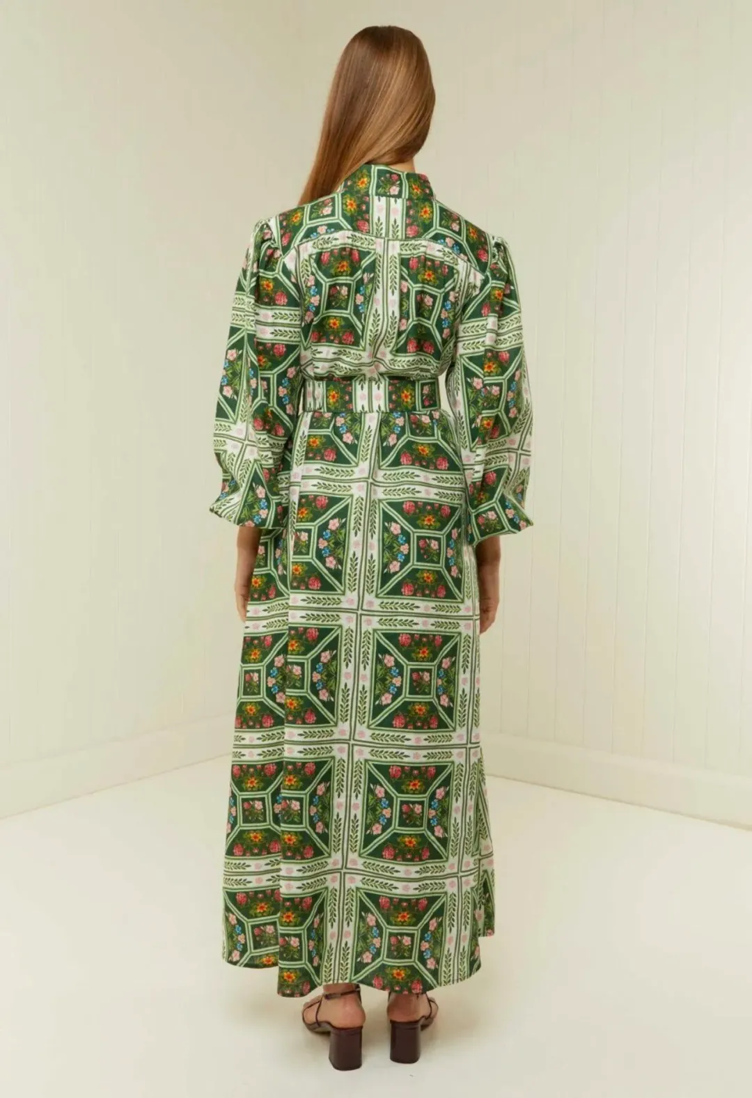 Palm Noosa Noddy Dress Size 14 Flora Tile for rent on The Volte - main image