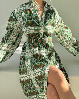 Palm Noosa Noddy Dress Size 14 Flora Tile for rent on The Volte - image 1