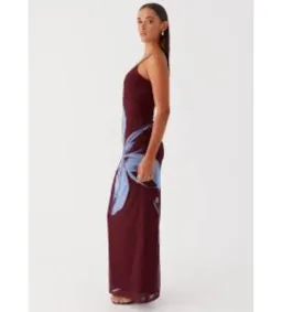 Serene Maxi Dress - Brown Purple Floral Size AU8 for rent on The Volte - image 2