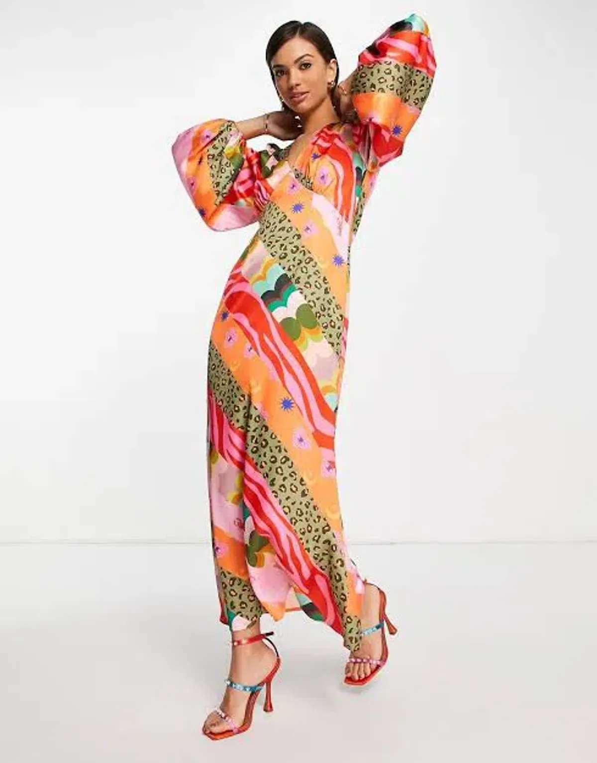 Never Fully Dressed Emmy Midi Dress Multi UK/AU 8 for rent on The Volte - main image