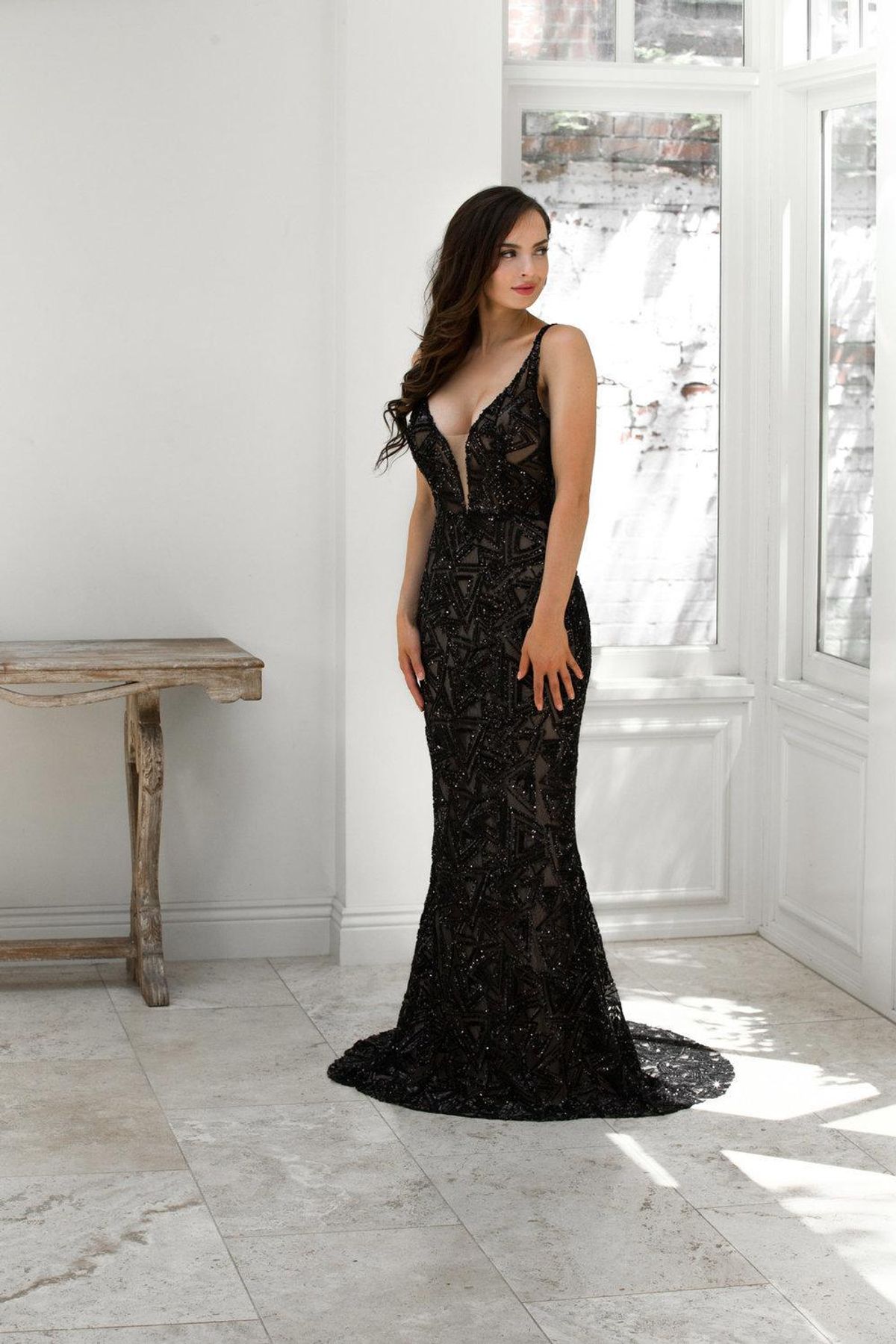 Zavana Bridal Beyonce Dress Black Size 12 for rent on The Volte - main image