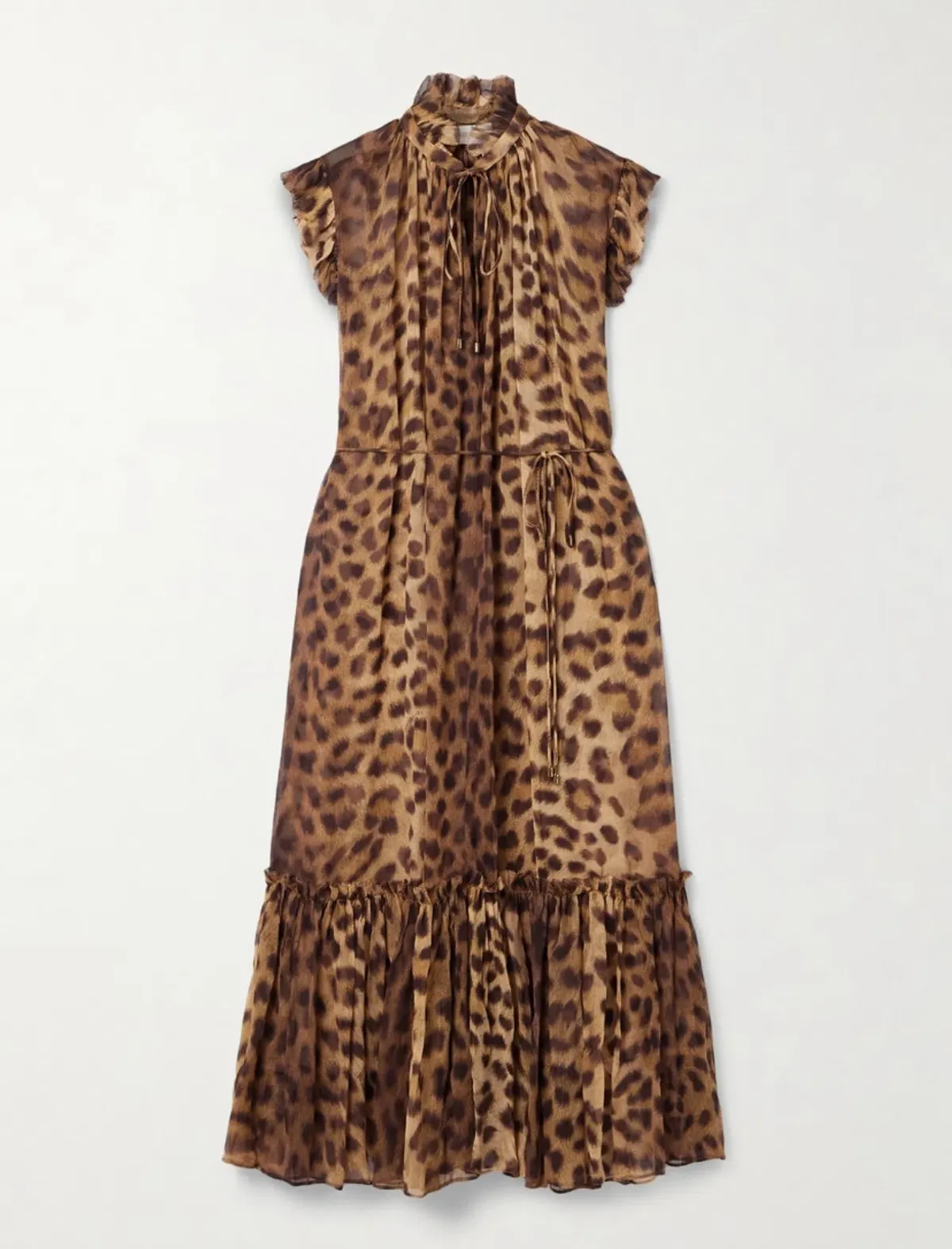 Zimmermann Crush Leopard Midi Dress Print Size 14 for rent on The Volte - main image