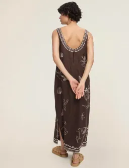 Alemais Sammy Midi Dress Brown Size 14 for rent on The Volte - image 3