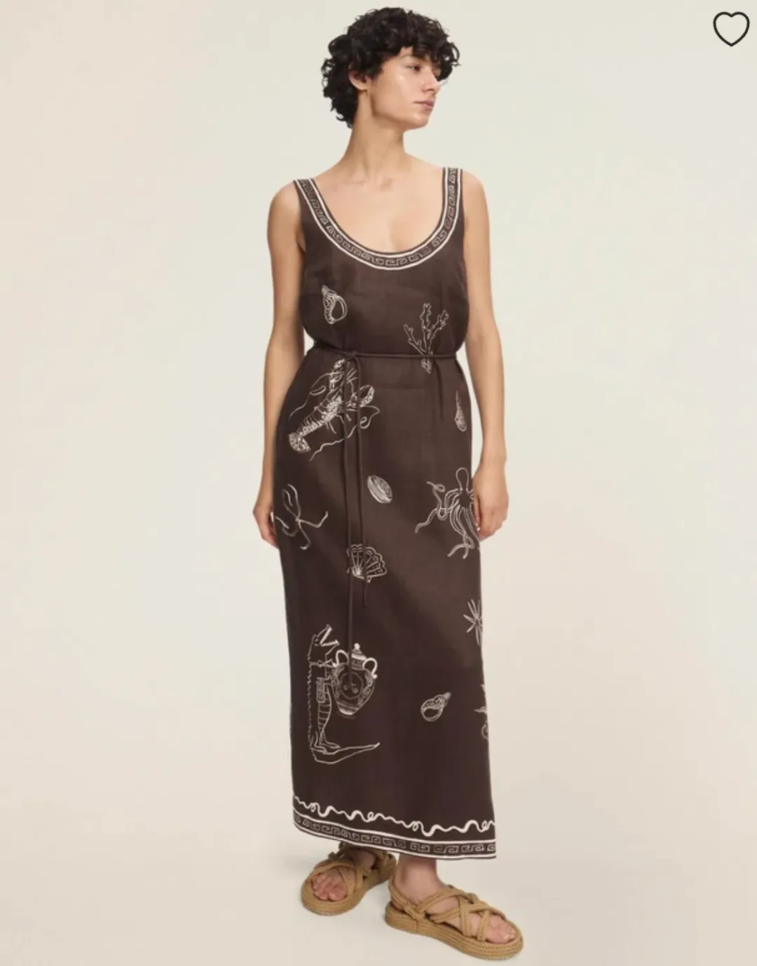 Alemais Sammy Midi Dress Brown Size 14 for rent on The Volte - main image
