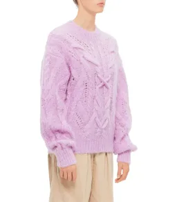 Isabel Marant Eline Chunky Knit Sweater Lilac Size 10/38 for rent on The Volte - image 3