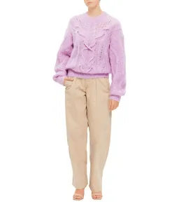 Isabel Marant Eline Chunky Knit Sweater Lilac Size 10/38 for rent on The Volte - image 1