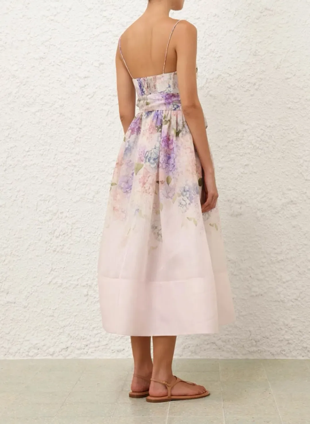 Zimmermann Dawning Corset Dress Floral Print Size 2/AU Size 12  for rent on The Volte - main image