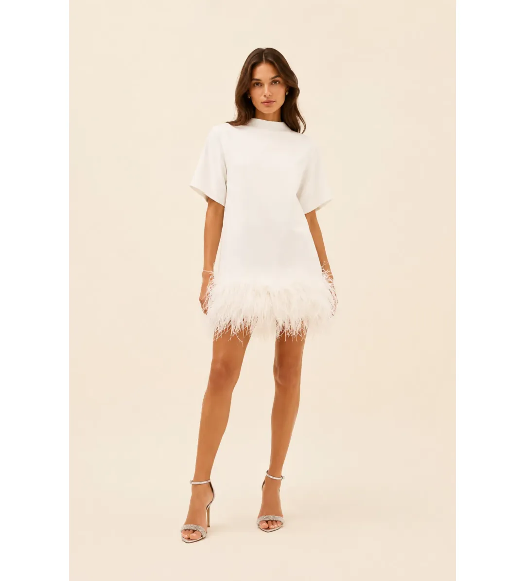 Rachel Gilbert Rita Mini Dress in Ivory Size 2/AU10 for rent on The Volte - main image