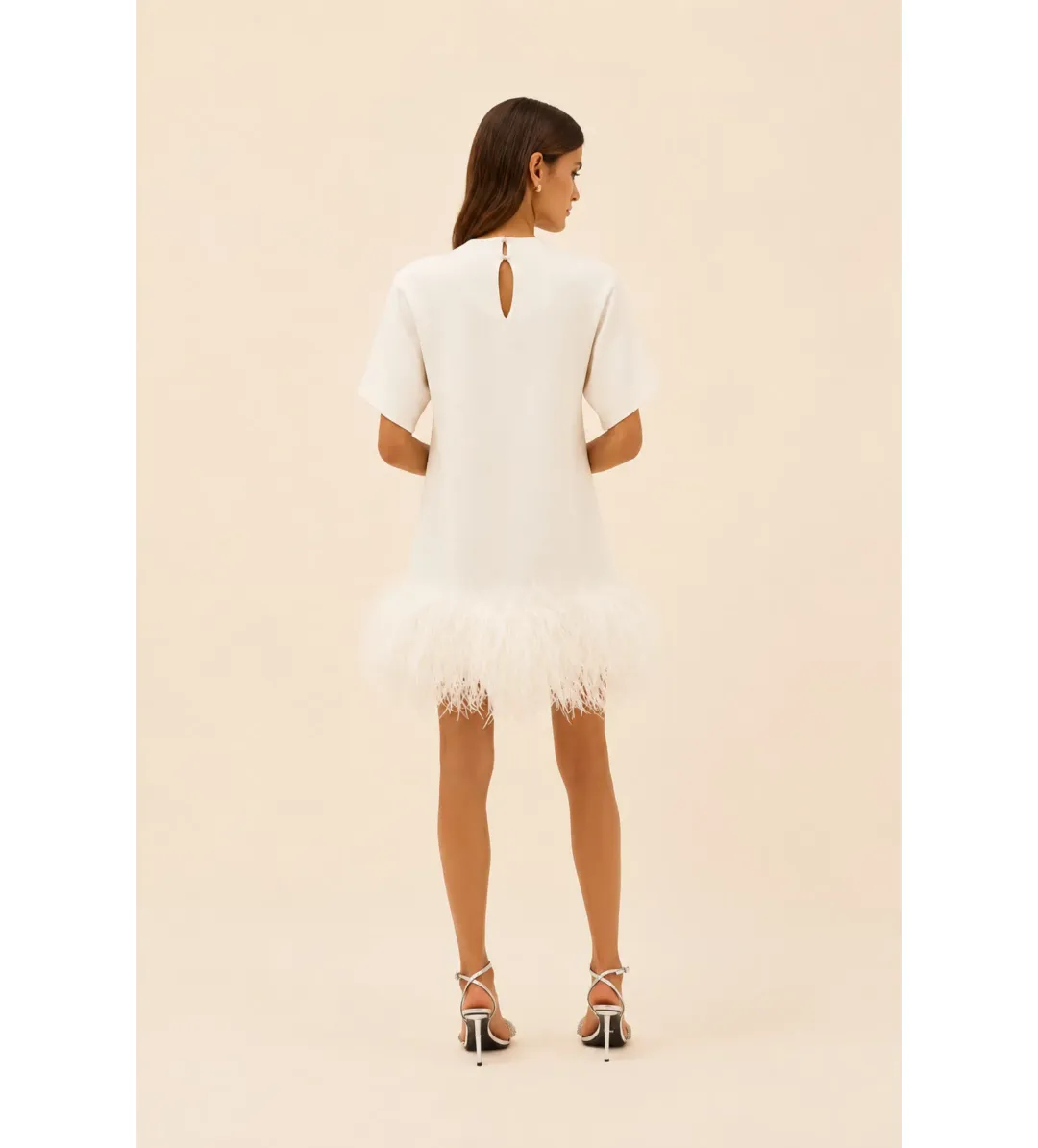 Rachel Gilbert Rita Mini Dress in Ivory Size 2/AU10 for rent on The Volte - main image