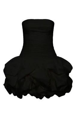 AJE Violette Bubble Hem Mini Dress in Black Size 8 for rent on The Volte - image 4