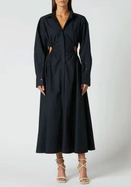 Scanlan Theodore Cotton Cut Out Dress in Navy Size 10 for rent on The Volte - image 1