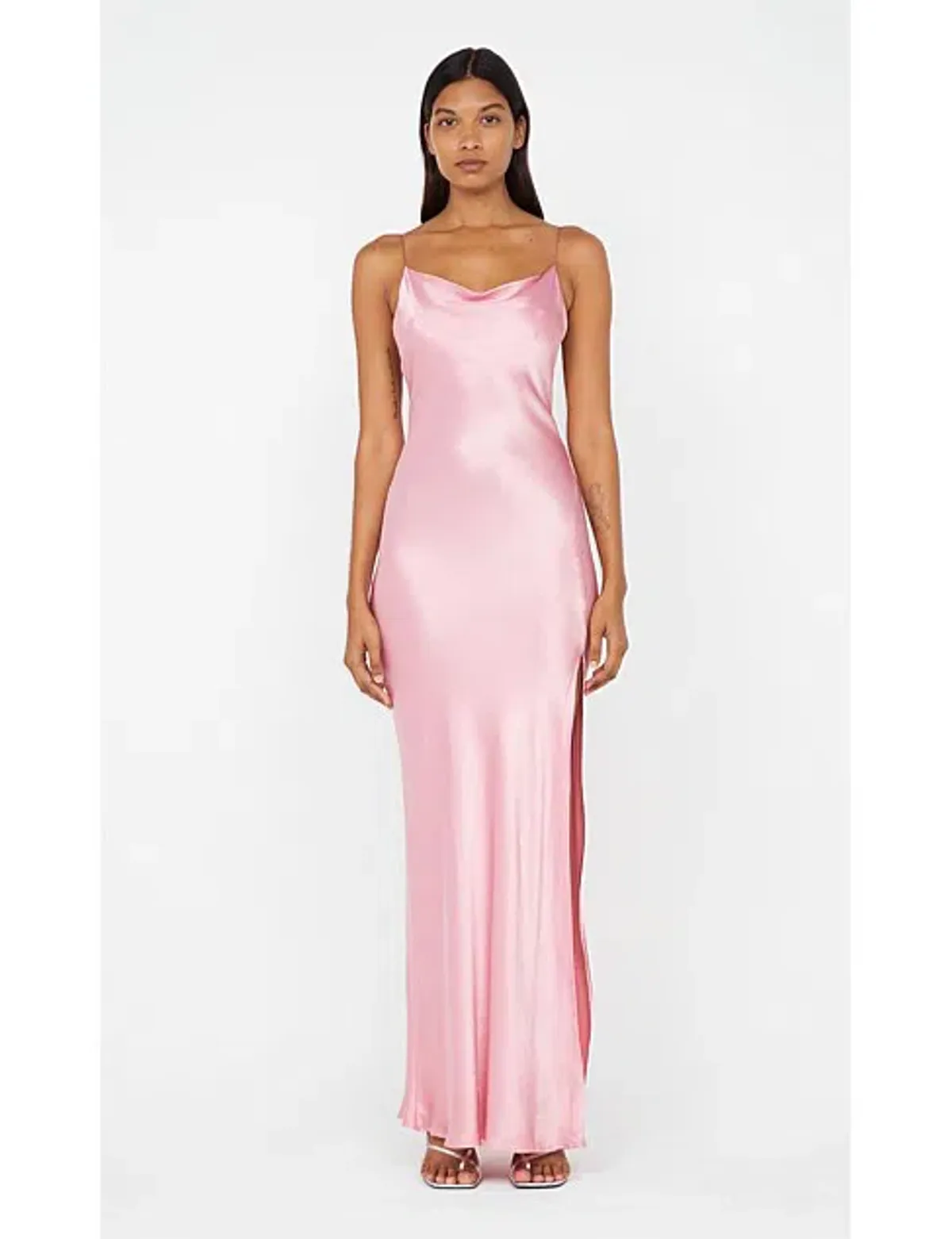 BEC + BRIDGE AYALA COWL NECK MAXI DRESS DUSTY PINK SIZE 8 for rent on The Volte - main image
