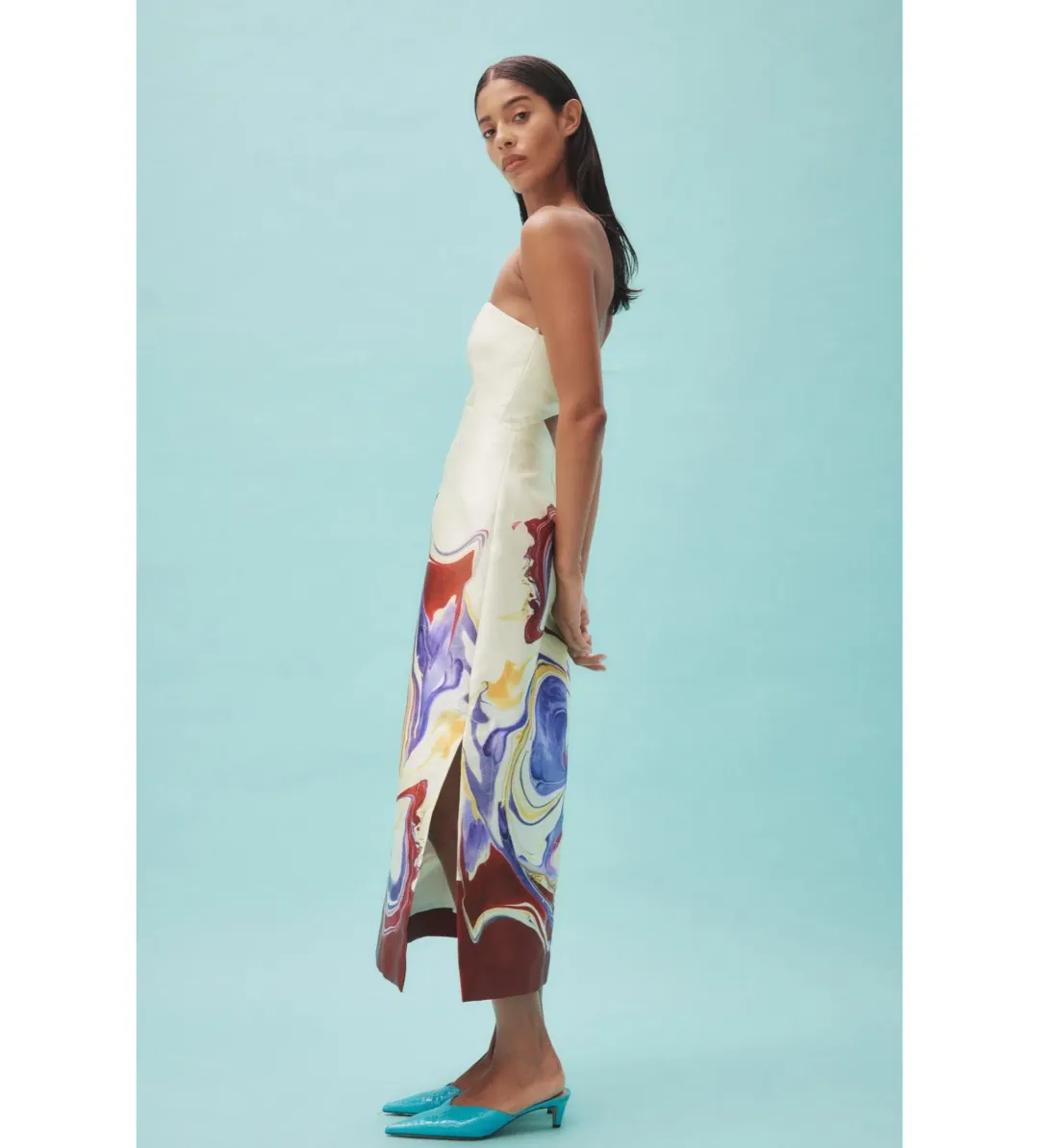 Alemais Luca Corset Midi Dress Multi Size AU 12 for rent on The Volte - main image