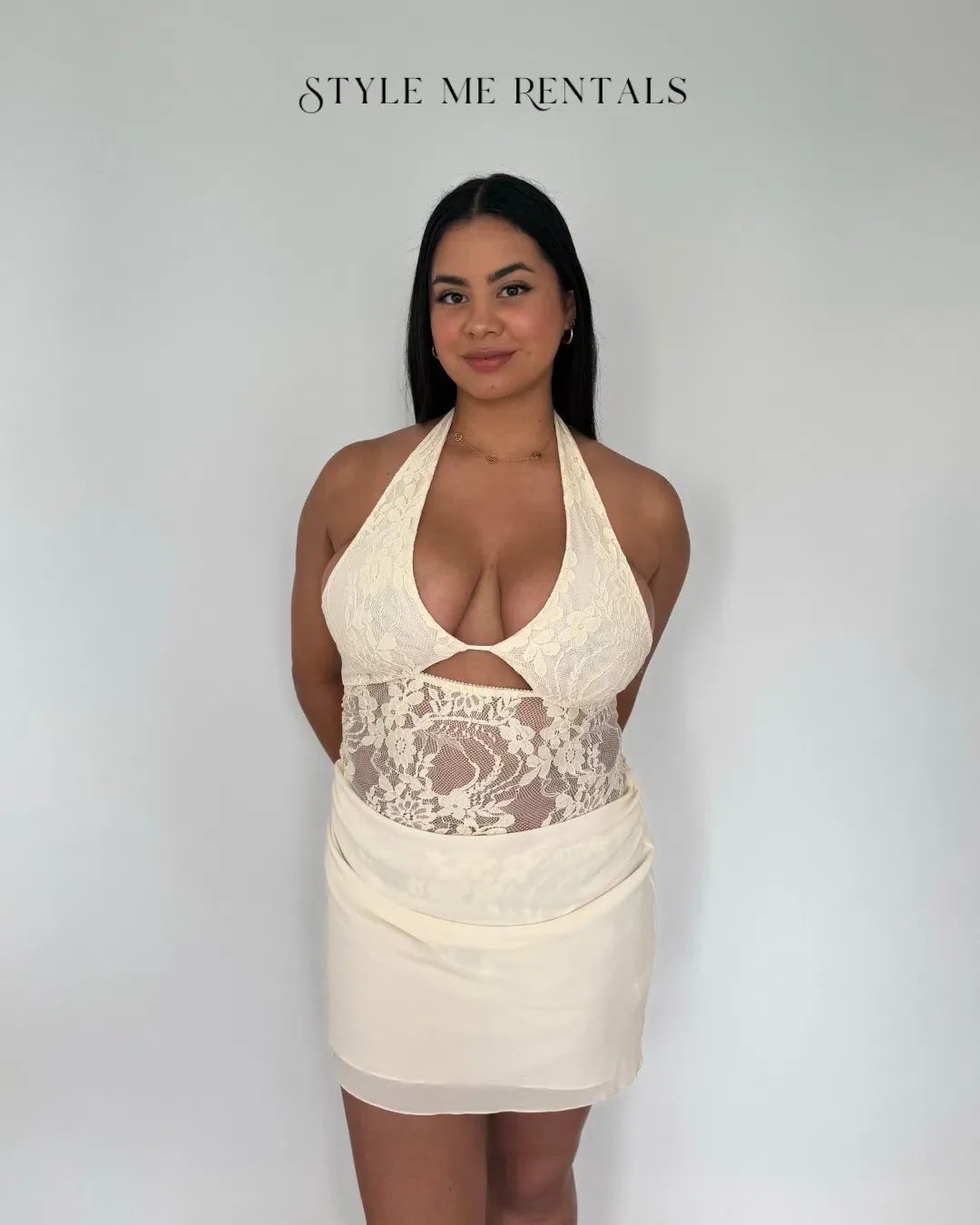 Benni Rocky Seashell Mini Dress Seashell Size AU 10  for rent on The Volte - main image
