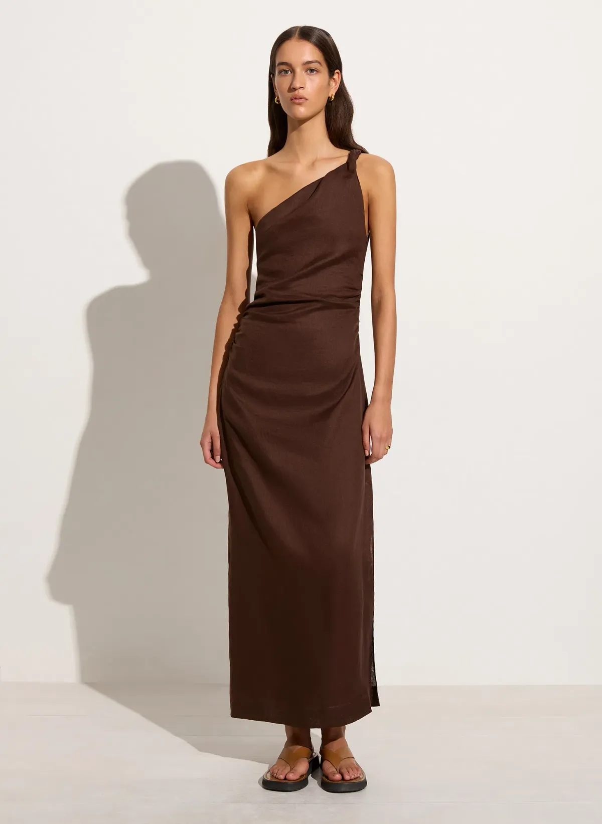 Faithfull Jomana Midi Brown Size 8 for rent on The Volte - main image