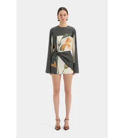 Sir the Label Constance Twist Mini Dress Iris Floral Size AU 10 for rent on The Volte - image 1