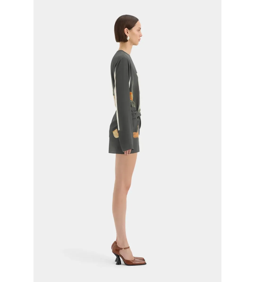 Sir the Label Constance Twist Mini Dress Iris Floral Size AU 10 for rent on The Volte - main image