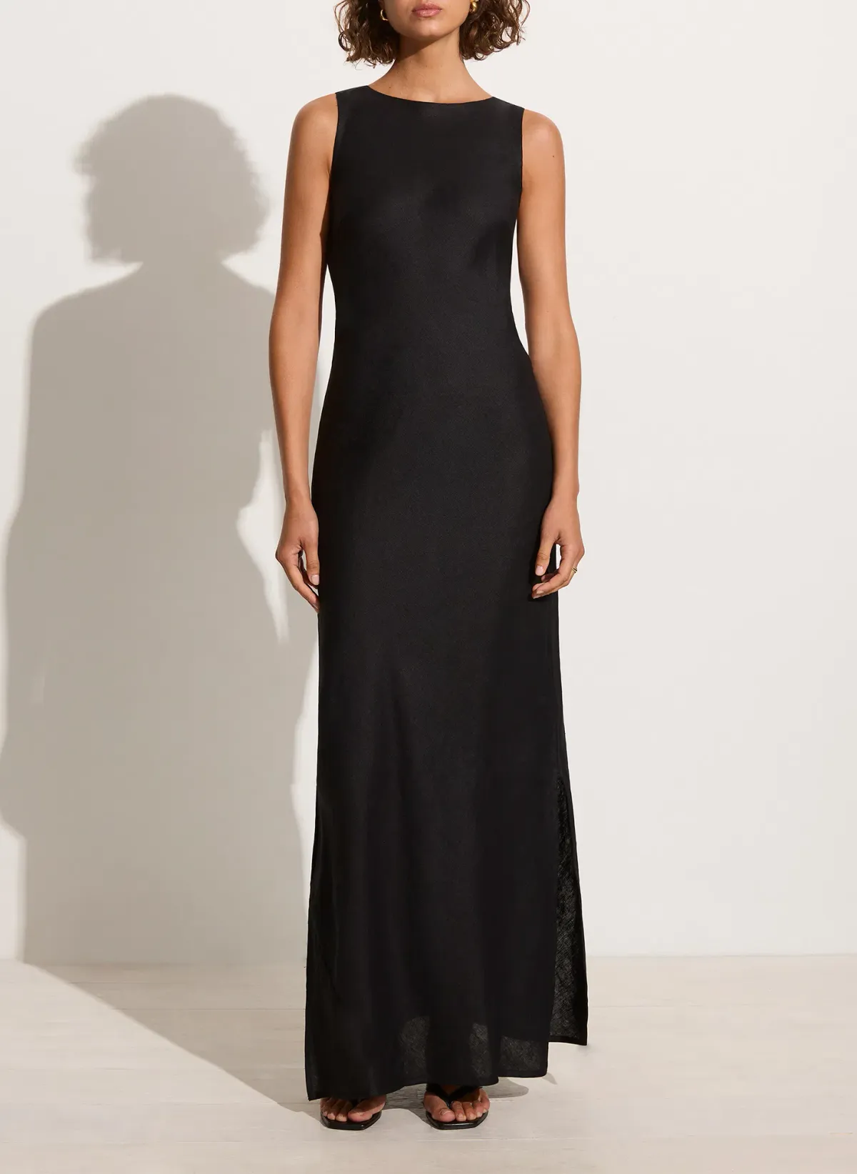 Faithfull The Brand Lobo Maxi Dress Black Size AU 10 for rent on The Volte - main image