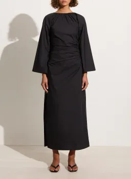 Faithfull The Brand De Deus Midi Dress Black Size AU 8 for rent on The Volte - image 1
