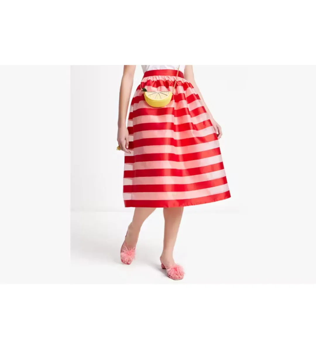 Kate Spade Awning Stripe Organza Midi Skirt Multi Size US 6 / AU10 for rent on The Volte - main image