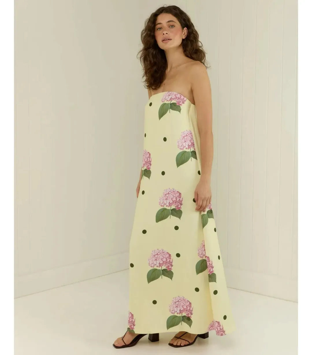 Palm Noosa Alessia Portofino Polka Dot Maxi Dress Print Size 8 for rent on The Volte - main image