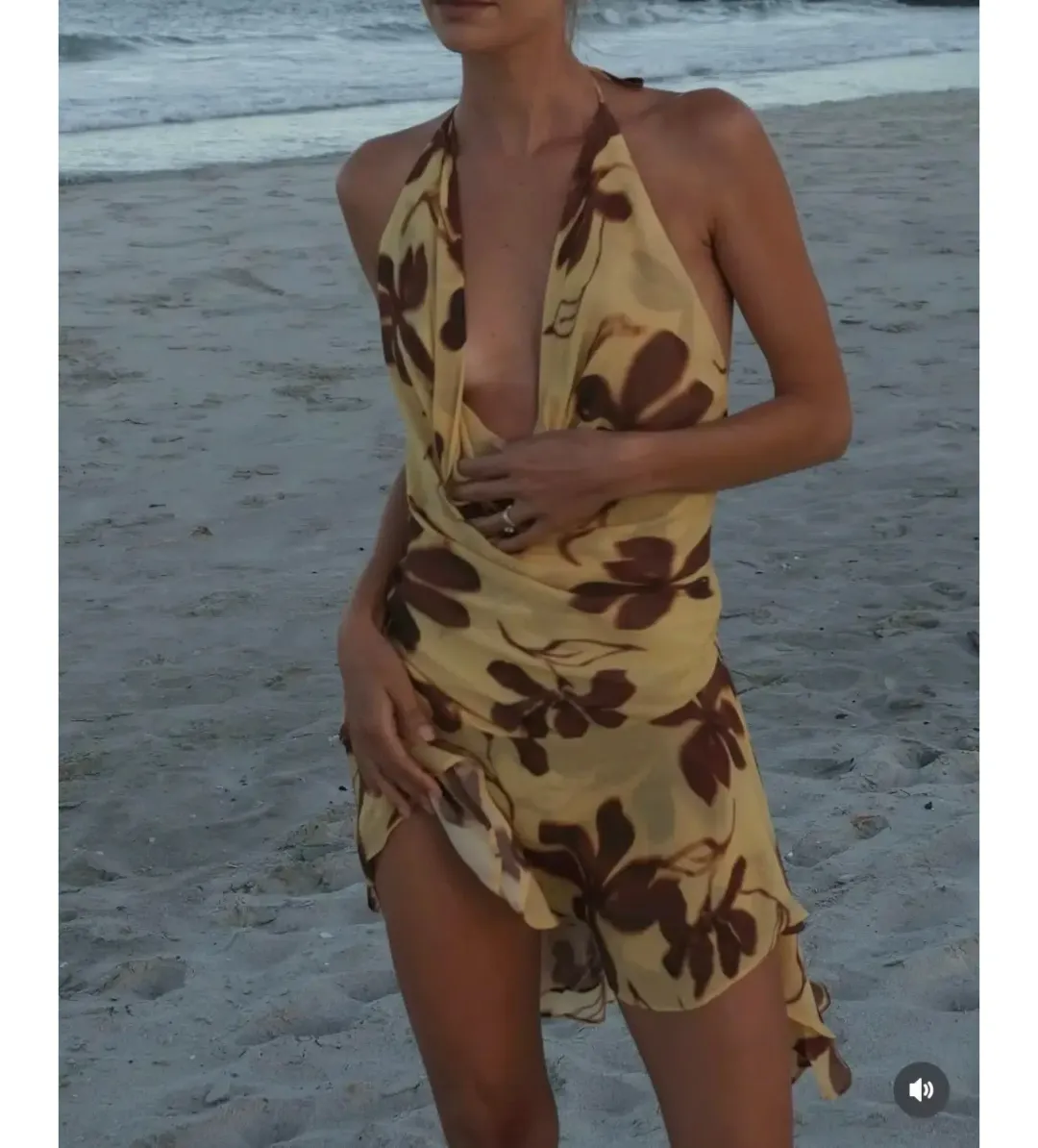 Benni Harlow Halter Dress Floral Size 10 for rent on The Volte - main image
