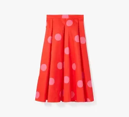 Kate Spade Giant Dot Faille Midi Skirt Orange Print Size 8 US / 12 UK/AU for rent on The Volte - image 3