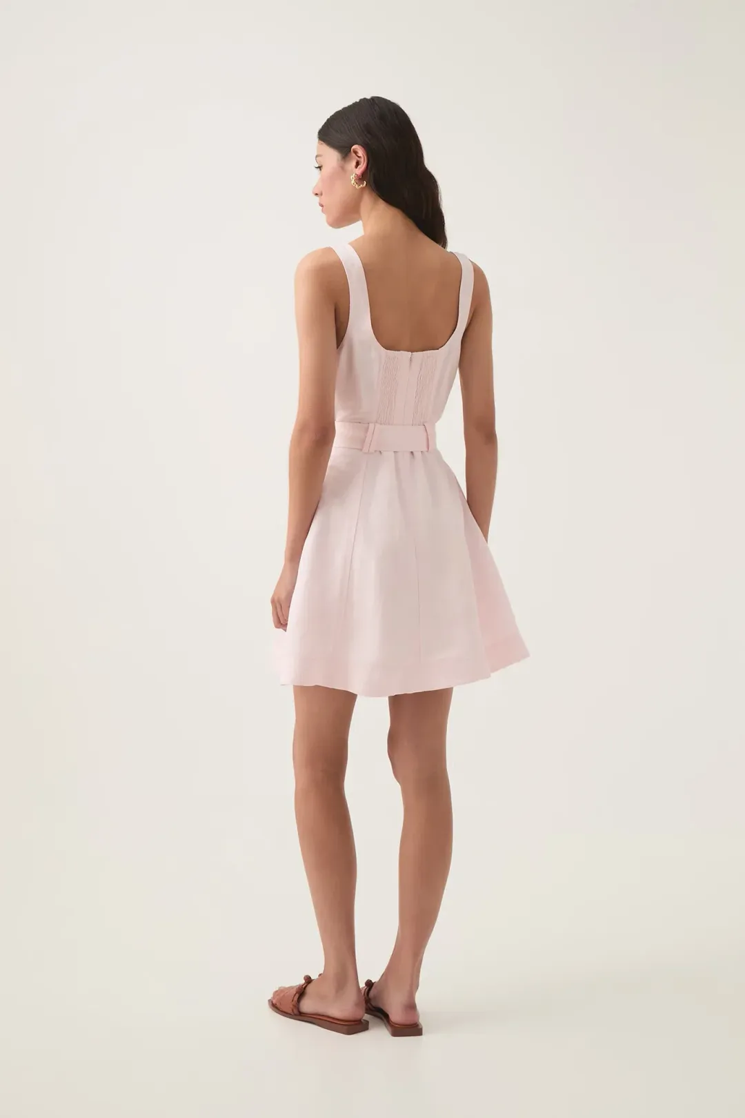 Aje Clay Belted Mini Dress Size 10 for rent on The Volte - main image