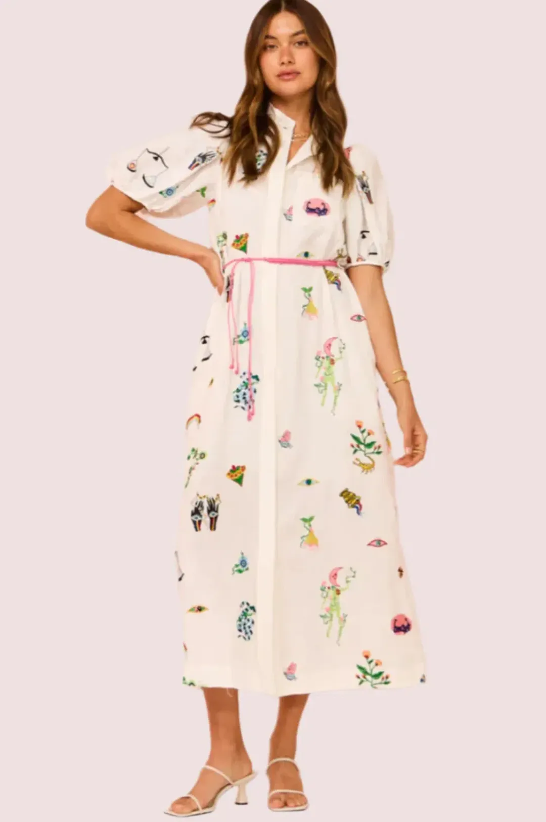 Alemais Atticus Shirt Dress in Print Size 10 for rent on The Volte - main image