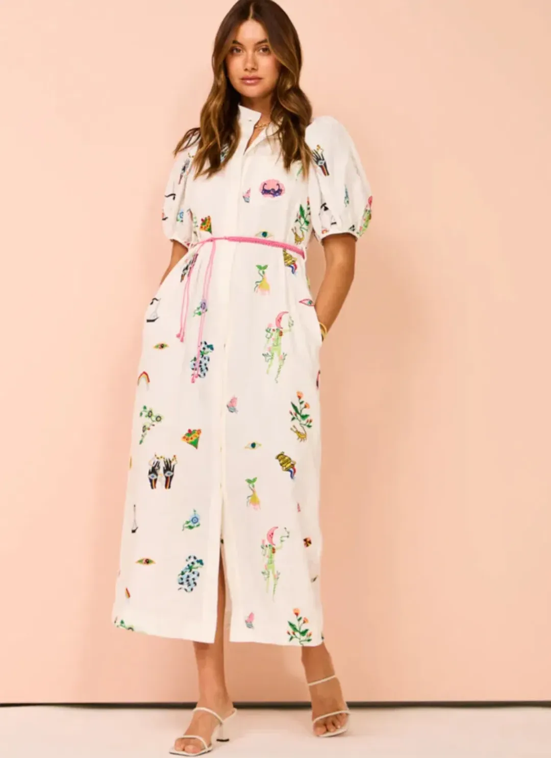 Alemais Atticus Shirt Dress in Print Size 10 for rent on The Volte - main image