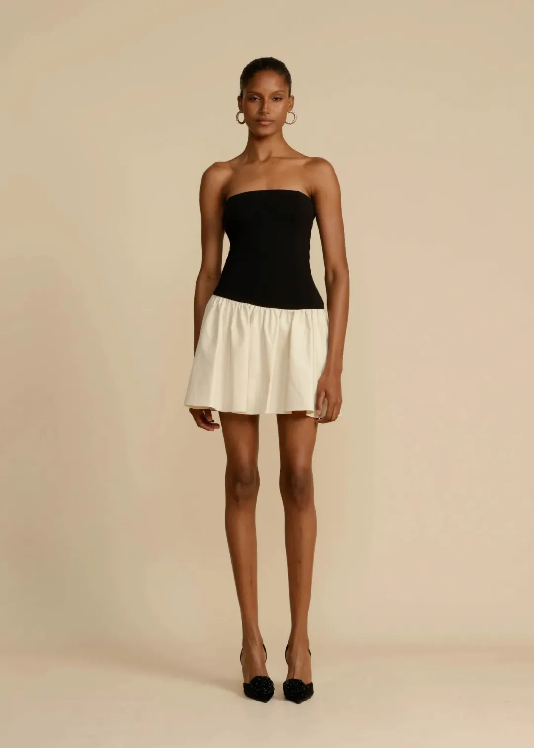 Arcina Ori Celine Mini Dress Black/White Size M / AU 10 for rent on The Volte - main image