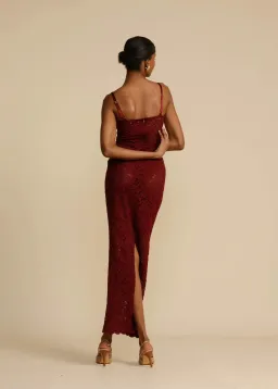 Arcina Ori Margot Lace Dress- Wine- Size XS / AU 6 for rent on The Volte - image 4