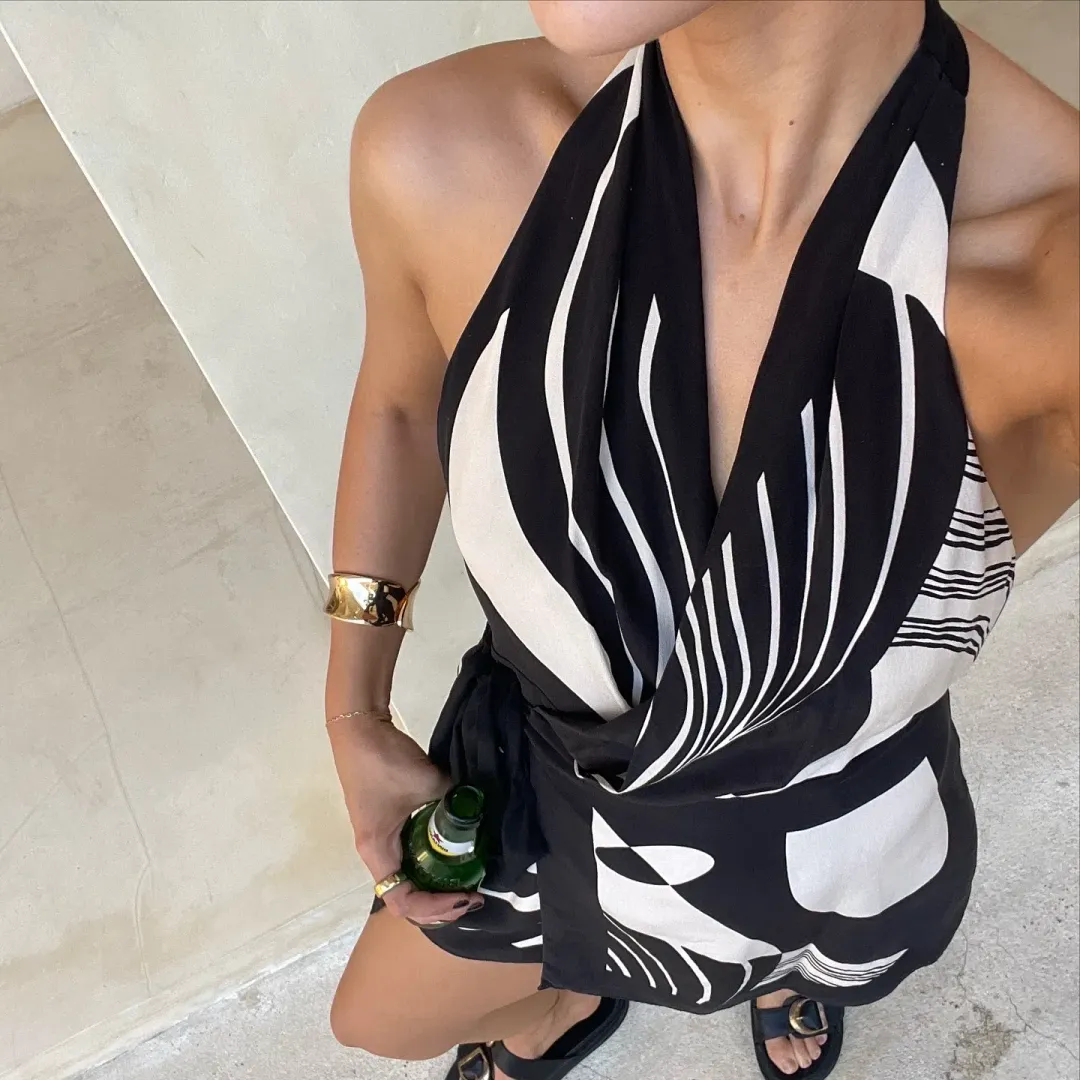 Sir the Label Realisme Wrap Halter Mini Dress- Size 3/ AU 12 for rent on The Volte - main image