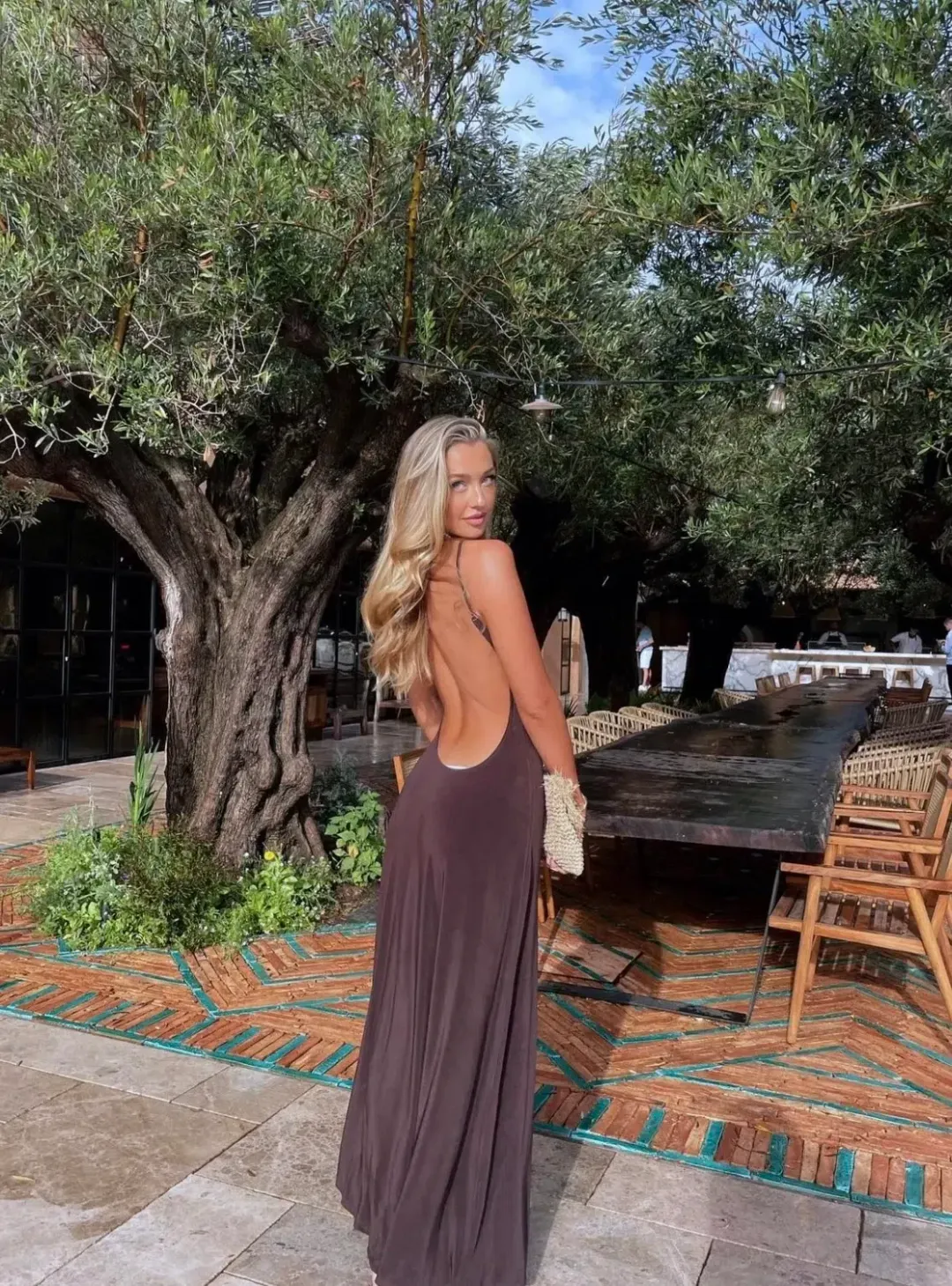 One Mile Sammy Maxi Dress Brown Size XS / AU 6-8 for rent on The Volte - main image