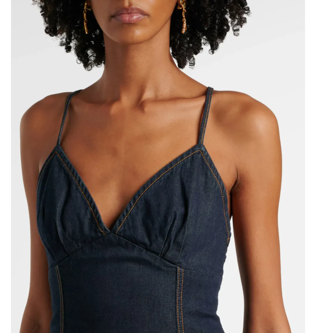 Zimmermann Crush Denim Mini Dress Night Sky Size 0 / AU 8 for rent on The Volte - main image
