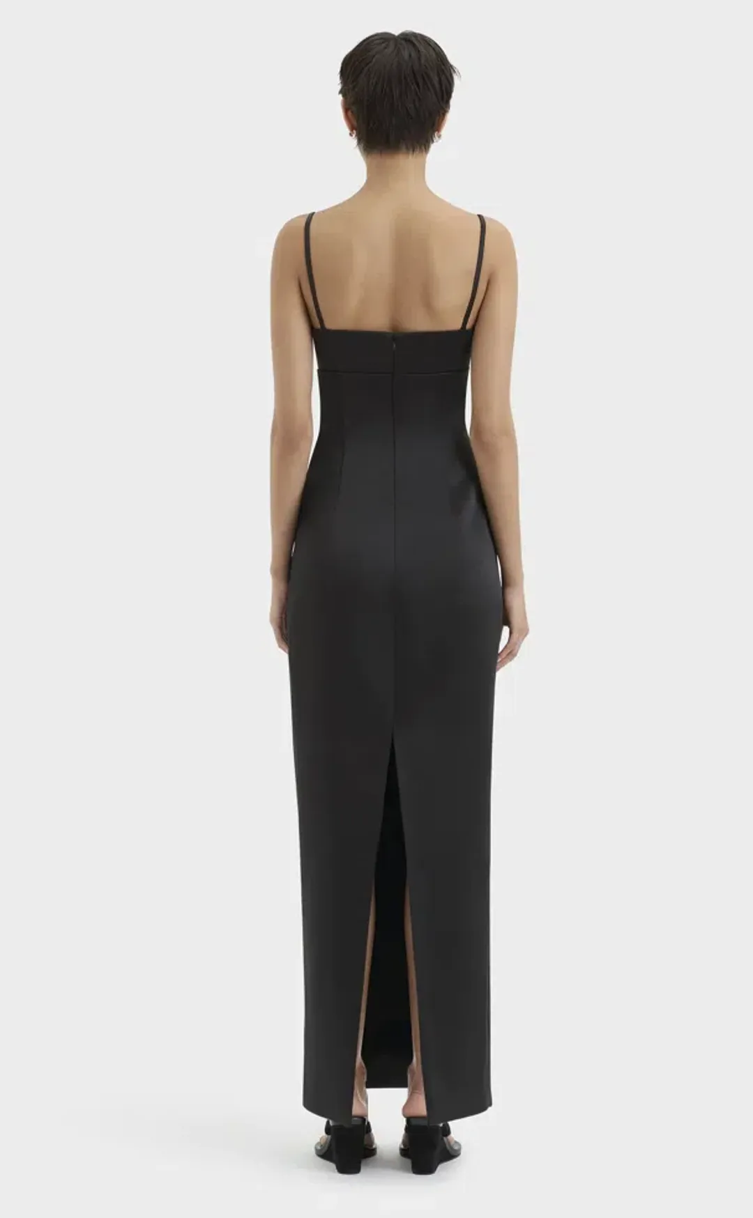 Sir The Label Poppy Column Gown Black Size 1 / Aus 8 for rent on The Volte - main image