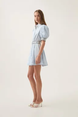 Aje Harling Logo Mini Dress in  Muted Sky Size AU 8 for rent on The Volte - image 2