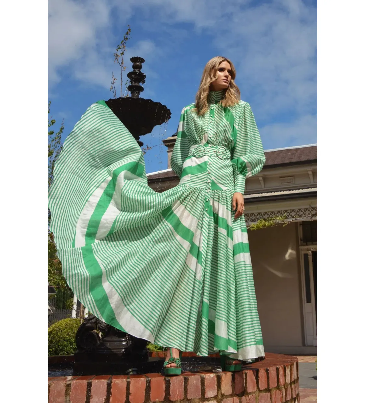 Mackenzie Mode Mackenzie Maxi Dress Green Size 8 for rent on The Volte - main image