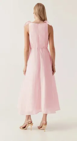 Aje Genesis Midi Dress in Pink Size 6 for rent on The Volte - image 2
