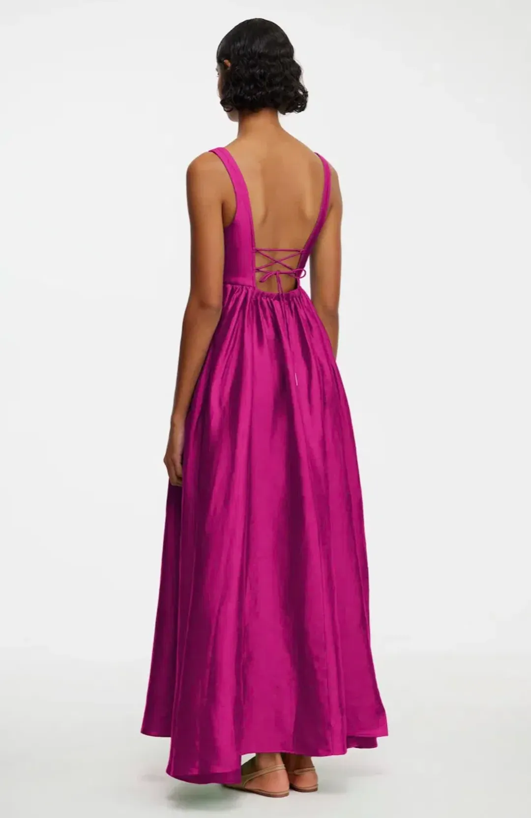 Acler Sandgate Maxi Dress in Plum Size AU 14 for rent on The Volte - main image