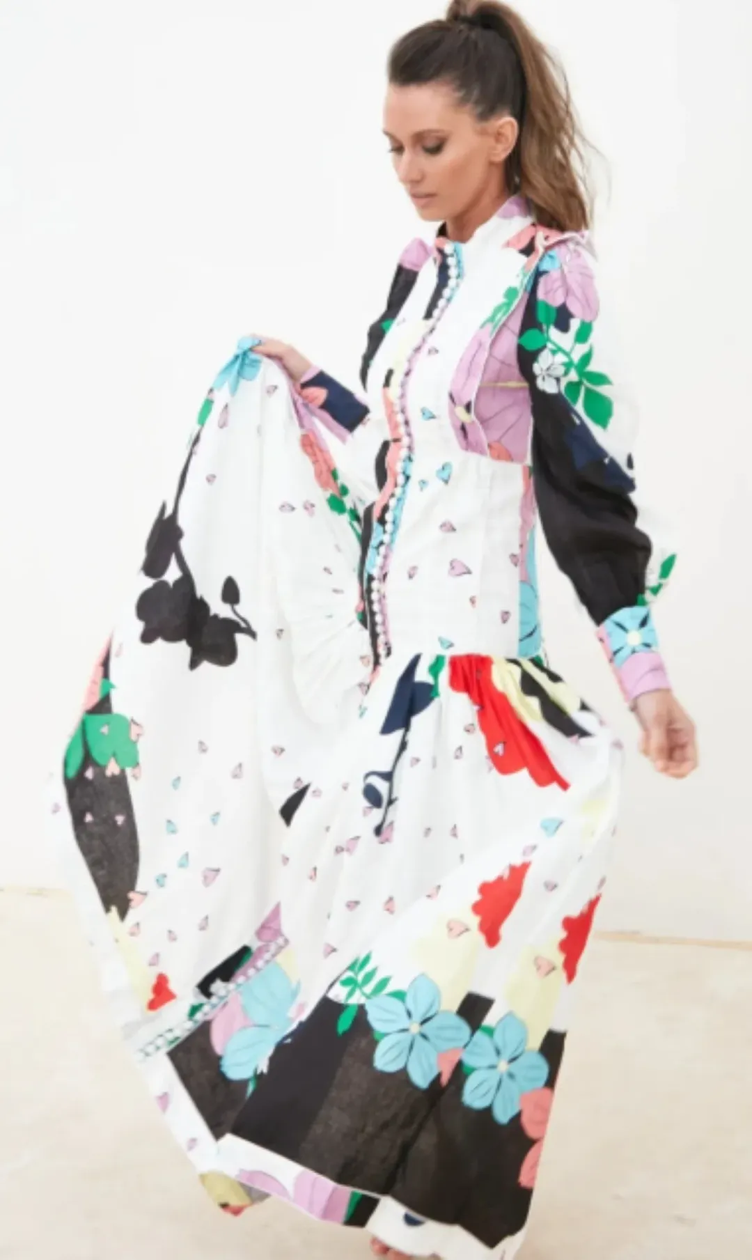 Mackenzie Mode Button Me Up Maxi Love Hearts Size 10 for rent on The Volte - main image