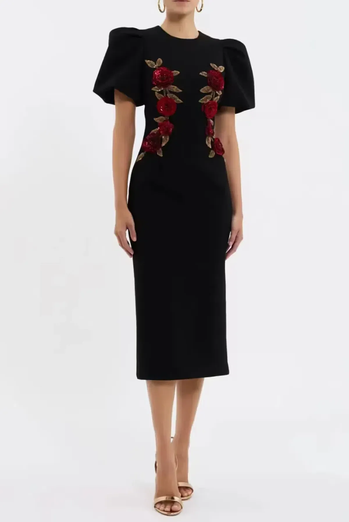 Rebecca Vallance Rosetta Midi Dress Size AU 8 for rent on The Volte - main image