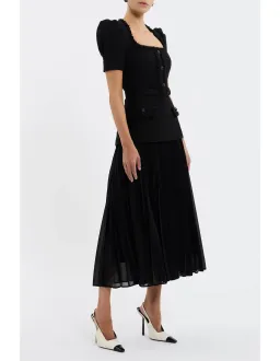 Rebecca Vallance Zariah Midi Dress Black Size 6 for rent on The Volte - image 3