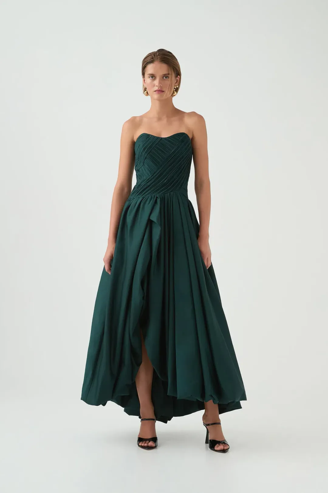 Aje Spatial Maxi Dress in Bonsai Green Size 10 for rent on The Volte - main image