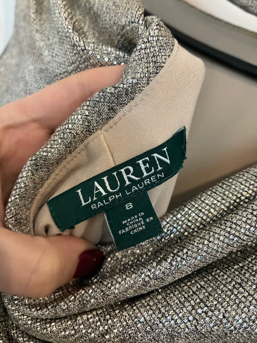 Lauren Ralph Lauren gold gown size 8 for rent on The Volte - main image