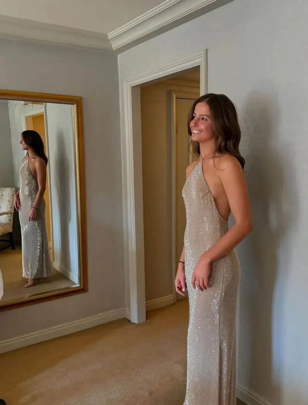 Lawrenzia Naomi Dress Sequin Size 8 for rent on The Volte - main image