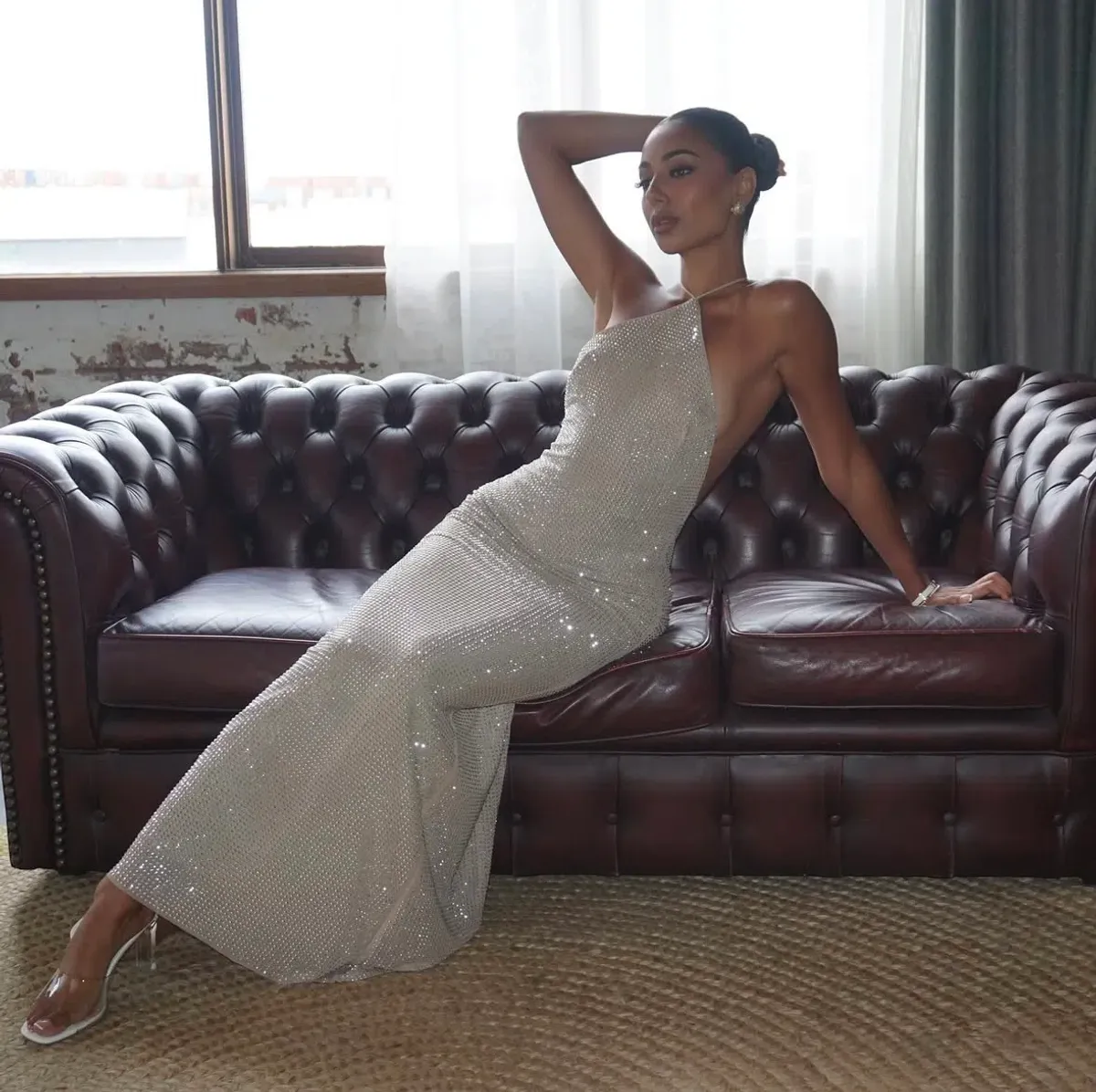 Lawrenzia Naomi Dress Sequin Size 8 for rent on The Volte - main image