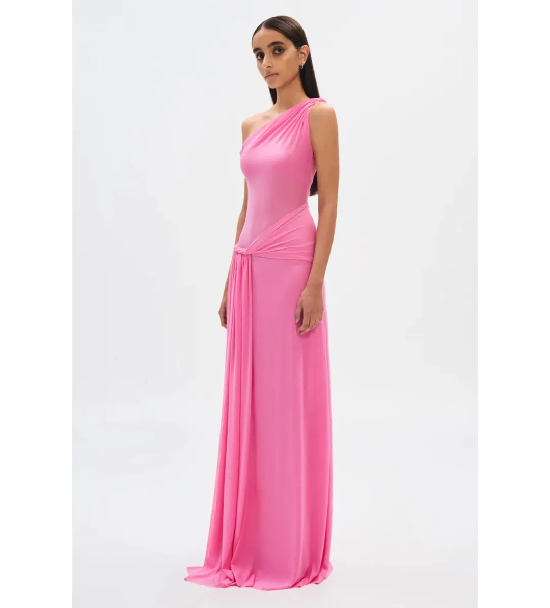 MISHA The Sisal Mesh Dress Orchid Pink Size 12/L for rent on The Volte - main image