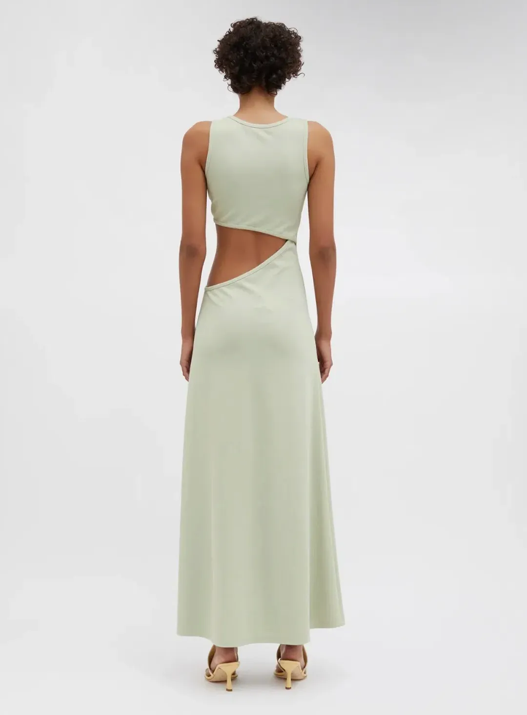 Christopher Esber Stone Cavern Tank Maxi Dress in Pistachio Size 10 for rent on The Volte - main image